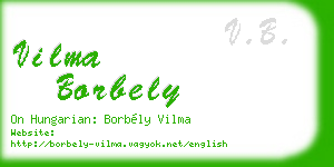 vilma borbely business card